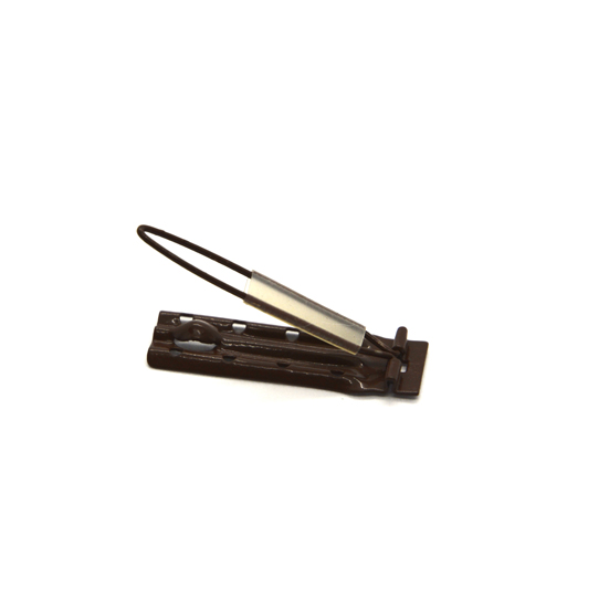 Clips met hevel bruin