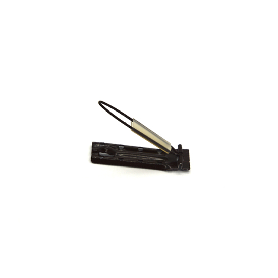 Clips met hevel donker bruin